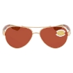 Picture of COSTA DEL MAR LORETO Copper Polarized Polycarbonate Pilot Ladies Sunglasses