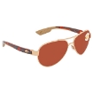 Picture of COSTA DEL MAR LORETO Copper Polarized Polycarbonate Pilot Ladies Sunglasses