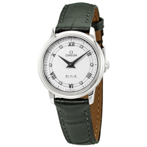 Picture of OMEGA De Ville Prestige White Silvery Diamond Dial Ladies Watch