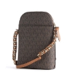 Picture of MICHAEL KORS Ladies Dark Brown / Luggage Small Logo Smartphone Crossbody Bag