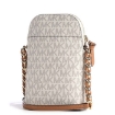 Picture of MICHAEL KORS Ladies Ivory/Acorn Small Logo Smartphone Crossbody Bag