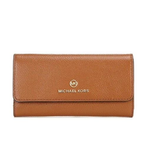 Picture of MICHAEL KORS Ladies Jet Set Charm Large Trifold Wallet - Luggage