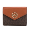 Picture of MICHAEL KORS Ladies Signature Logo Carmen Medium Envelope Tri-Fold Wallet - Brown/Acorn