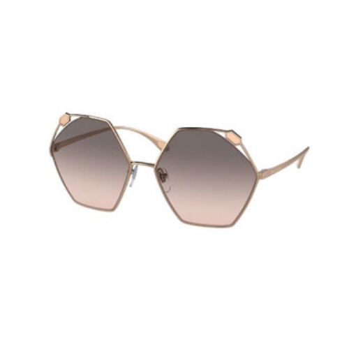 Picture of BVLGARI Pink Gradient Grey Hexagonal Ladies Sunglasses