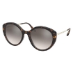 Picture of PRADA Brown Gradient Grey Mirrored Silver Oval Ladies Sunglasses