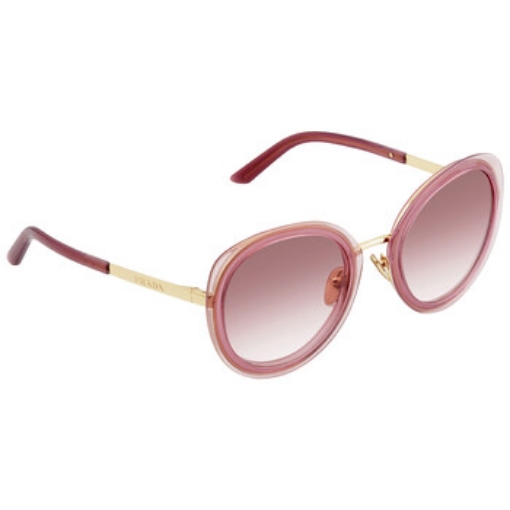 Picture of PRADA Clear Gradient Red Round Ladies Sunglasses