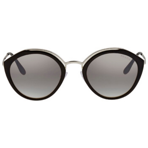 Picture of PRADA Silver Mirror Grey Round Ladies Sunglasses