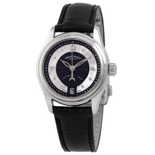 Picture of ARMAND NICOLET M03-2 Automatic Black Guilloche and White Mother of Pearl Dial Ladies Watch