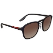 Picture of PRADA LINEA ROSSA Brown Gradient Rectangular Men's Sunglasses