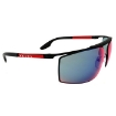 Picture of PRADA LINEA ROSSA Dark Grey Mirror Blue / Red Rectangular Men's Sunglasses