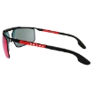 Picture of PRADA LINEA ROSSA Dark Grey Mirror Blue / Red Rectangular Men's Sunglasses