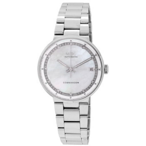 Picture of MIDO Commander II Automatic Diamond White Mother of Pearl Dial Ladies Watch