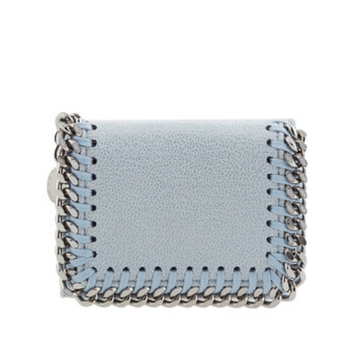 Picture of STELLA MCCARTNEY Ladies Dusty Blue Falabella Small Flap Wallet