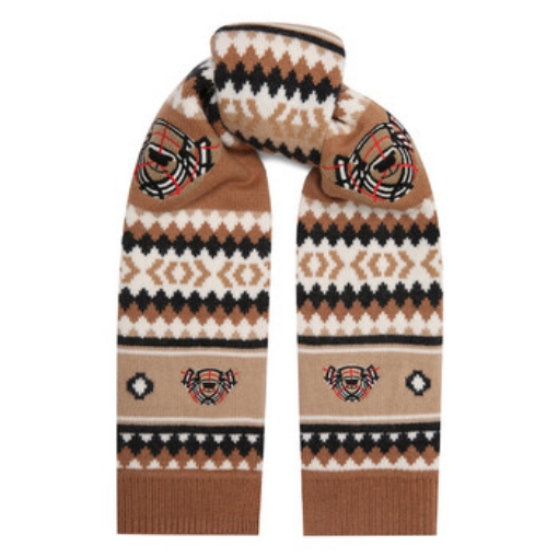 Picture of BURBERRY Kids Fair Isle Wool-Cashmere Scarf