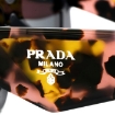 Picture of PRADA Dark Grey Irregular Ladies Sunglasses