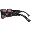 Picture of PRADA Red Mirrored Silver Internal Square Ladies Sunglasses