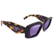 Picture of PRADA Violet Mirrored Internal Silver Irregular Ladies Sunglasses