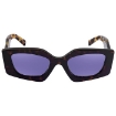 Picture of PRADA Violet Mirrored Internal Silver Irregular Ladies Sunglasses