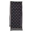 Picture of EMPORIO ARMANI Embroidered Frayed-Edge Wool Scarf