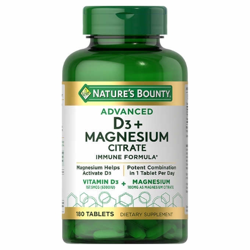 Picture of Viên uống giúp xương chắc khỏe Nature's Bounty Advanced D3 and Magnesium Citrate, 180 viên