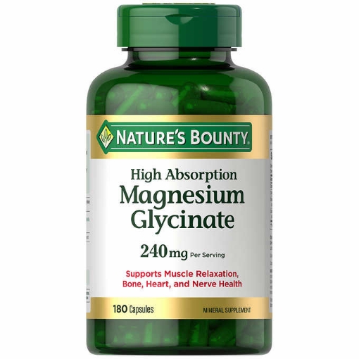 Picture of Viên uống hỗ trợ thư giãn cơ bắp Nature's Bounty Magnesium Glycinate 240 mg, 180 viên