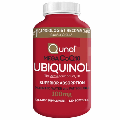 Picture of Viên uống Bổ sung CoQ10 cho tim Ubiquinol Qunol Mega CoQ10 Ubiquinol 100 mg, 120 viên