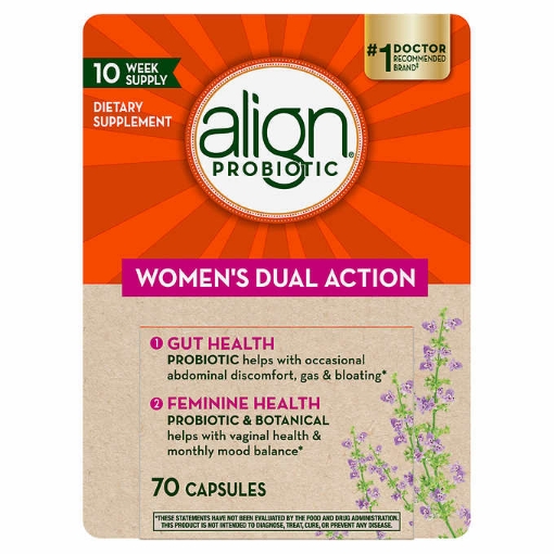 Picture of Viên uống hỗ trợ tiêu hóa cho phụ nữ align Women's Dual Action Probiotic Supplement, 70 viên