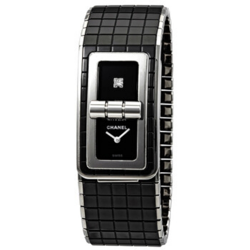 Picture of CHANEL Black Code Coco Black Diamond Dial Ladies Steel and Ceramic Watch