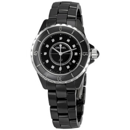 Picture of CHANEL J12 Diamonds Black Ceramic Ladies Watch