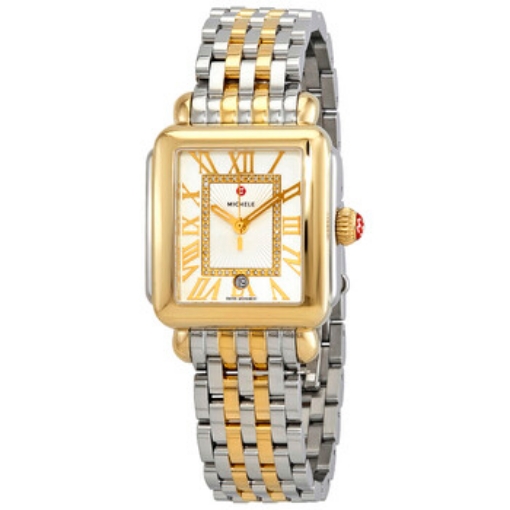 Picture of MICHELE Deco Madison Quartz Silver Dial Two-tone Ladies Watch