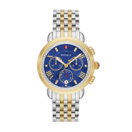 Picture of MICHELE Sport Sail Chronograph Quartz Diamond Blue Dial Unisex Watch