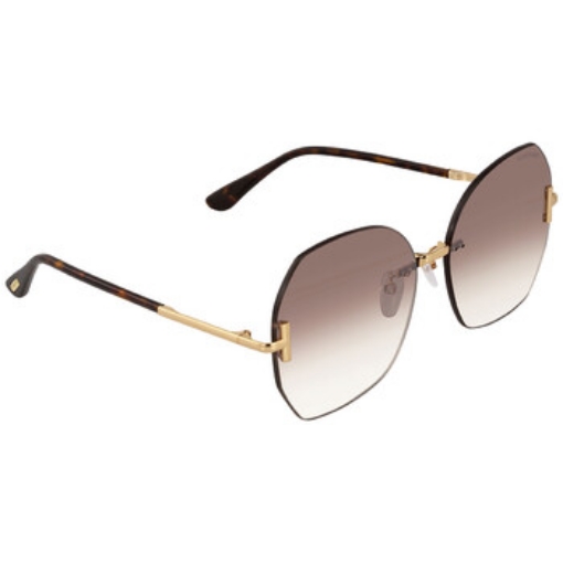 Picture of TOM FORD Brown Gradient Butterfly Ladies Sunglasses