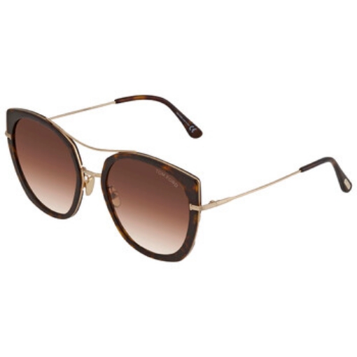 Picture of TOM FORD Joey Gradient Brown Cat Eye Ladies Sunglasses