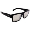 Picture of PRADA Light Grey Mirrored Silver Rectangular Men's Sunglasses