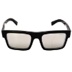 Picture of PRADA Light Grey Mirrored Silver Rectangular Men's Sunglasses