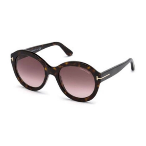 Picture of TOM FORD Kelly Burgundy Round Ladies Sunglasses