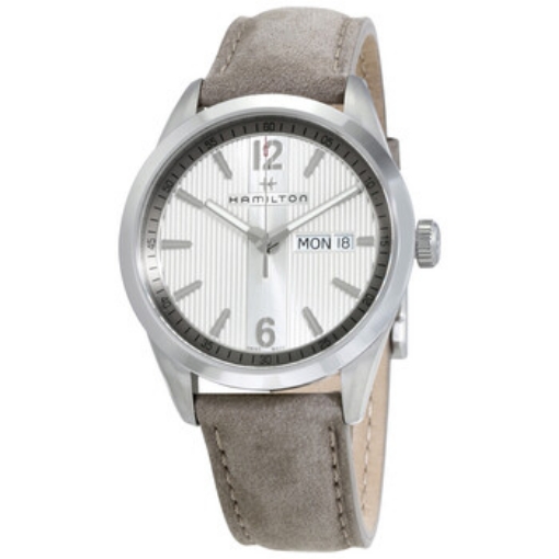 Picture of HAMILTON Broadway Silver Dial Grey Leather Men's Watch