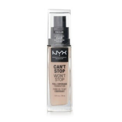 Picture of NYX Ladies Can't Stop Won't Stop Full Coverage Foundation 1 oz # Porcelin Makeup