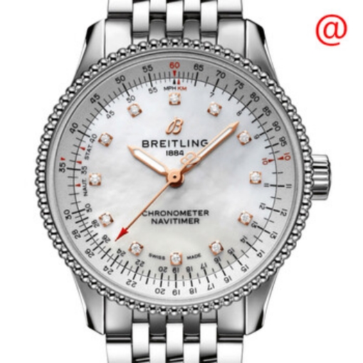 Picture of BREITLING Navitimer Automatic Chronometer Diamond White Mother of Pearl Dial Ladies Watch