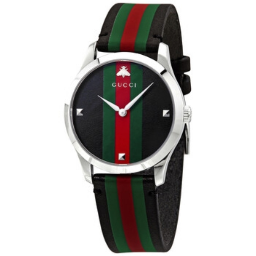 Picture of GUCCI G-Timeless Tri-Color Dial Leather Men's Watch