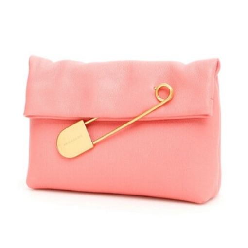 Picture of BURBERRY Bright Coral Pink Medium Flap Pin Clutch