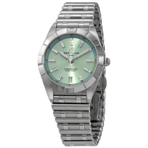 Picture of BREITLING Chronomat Quartz Chronometer Diamond Green Dial Ladies Watch