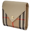Picture of BURBERRY Vintage Check and Grainy Leather Folding Wallet- Light Beige