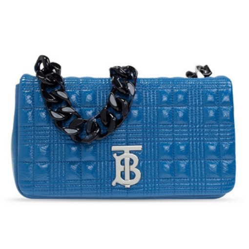 Picture of BURBERRY Warm Royal Blue Ladies Small Lola TB Quilted Leather Shoulder Bag
