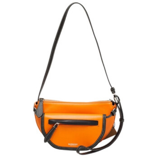 Picture of BURBERRY Deep Orange Ladies Leather Mini Double Olympia Bag