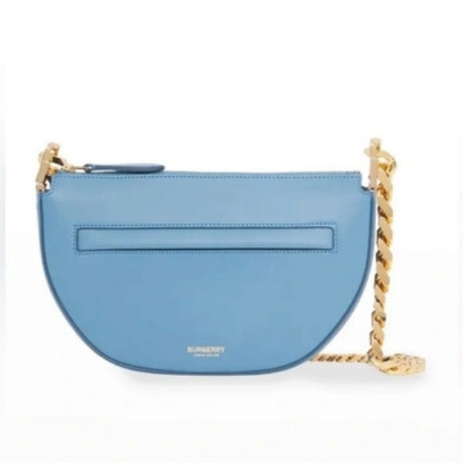 Picture of BURBERRY Ladies Blue Topaz Leather Olympia Bag