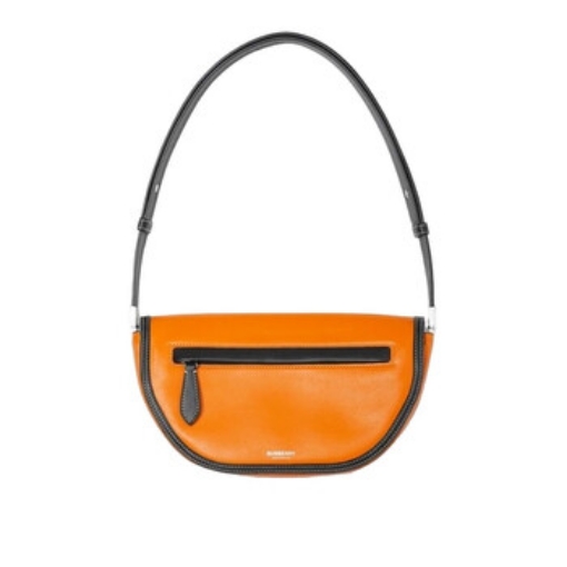 Picture of BURBERRY Small Two-tone Leather Olympia Bag In Deep Orange