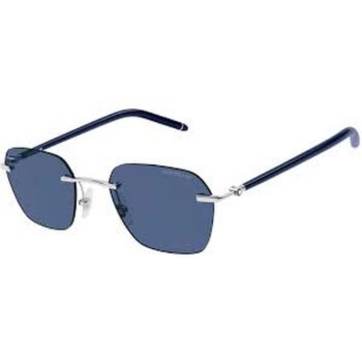 Picture of MONTBLANC Blue Geometric Men's Sunglasses