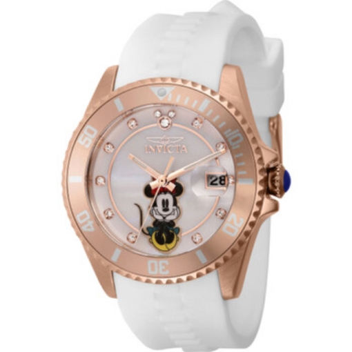 Picture of INVICTA Disney Limited Edition Minnie Mouse Minnie Mouse Quartz Crystal White Mother of Pearl Dial Ladies Watch