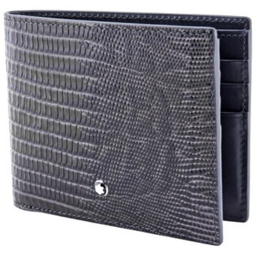 Picture of MONTBLANC Meisterstuck Selection 6cc Gray Lizard Print Wallet